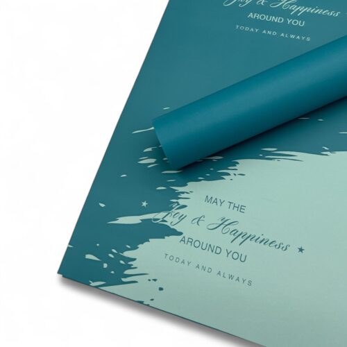 folie celofan albastru peacock blue pentru ambalaj flori, set 20 bucăți