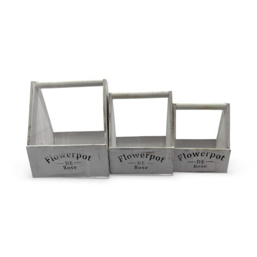 Set 3 Ladite Vintage Dreptunghiulare Pentru Flori 3 Bucati