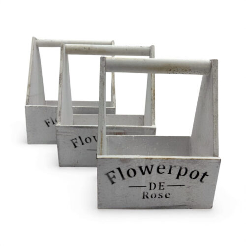 Set 3 Ladite Vintage Dreptunghiulare Pentru Flori