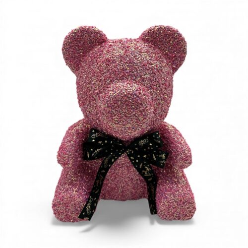 Urs Decorativ Din Polistiren Cu Diamante Roz