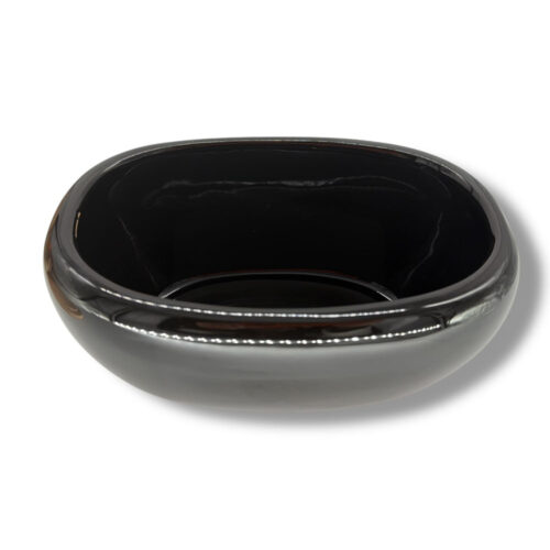 Alternative view of Vas Ceramic Oval Negru Lucios (Ø 27x17 cm / H 13 cm)