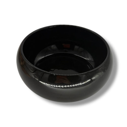 Alternative view of Vas decorativ ceramic rotund negru lucios