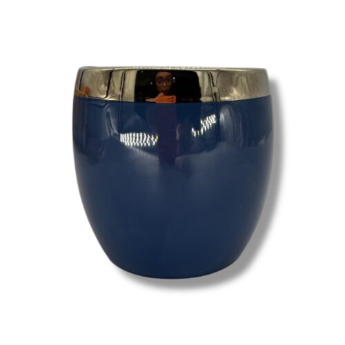 Alternative view of Vas ceramic modern rotund (Albastru, Negru)