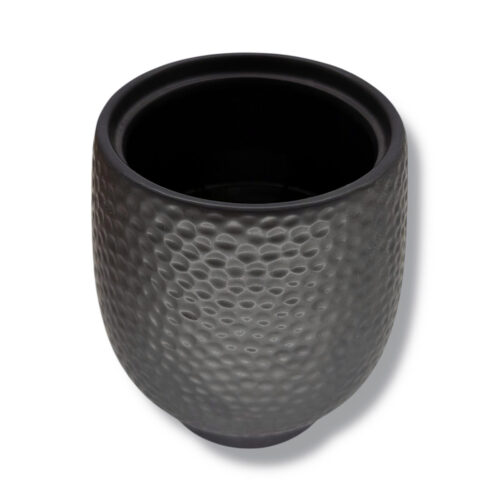 Vas ceramic decorativ modern (Negru 12x19 cm)