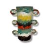 Vas ceramic decorativ multicolor rustic boho