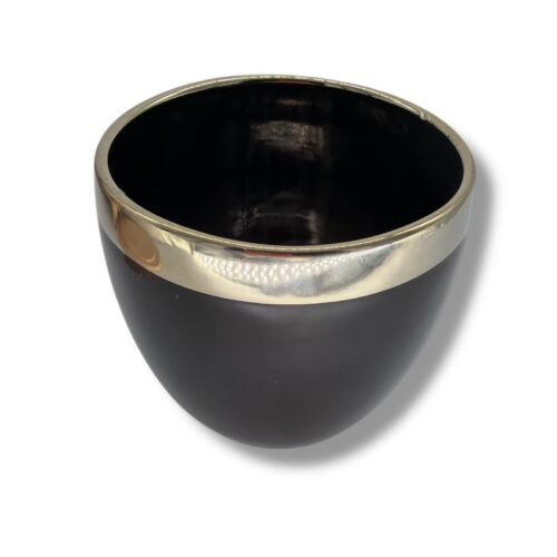 Vas ceramica rotund negru modern