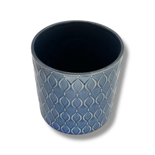 Vas decorativ din ceramică vintage albastru