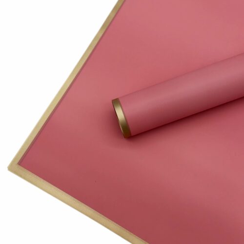 Ambalaj Set 20 Coli Celofan Rosa Gold Edge Silver Red