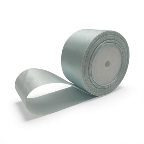 Banda panglica satin alb lata 5 cm