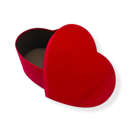 Catea Inima Flori Rosie Catifea