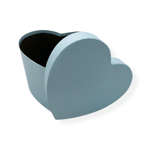 Cutie in forma de inima culoarea albastru 24x22x14cm