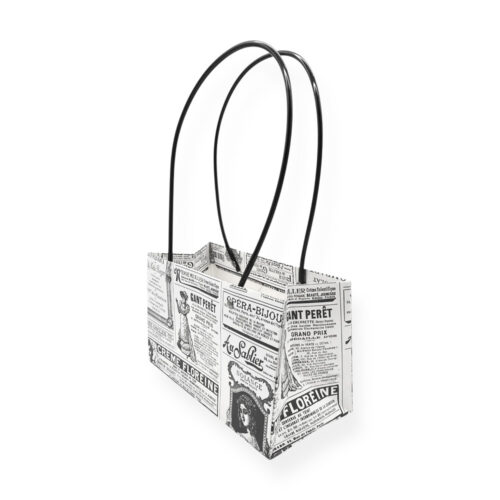 Punga de cadou model ziar 13 x 22 x 10 cm