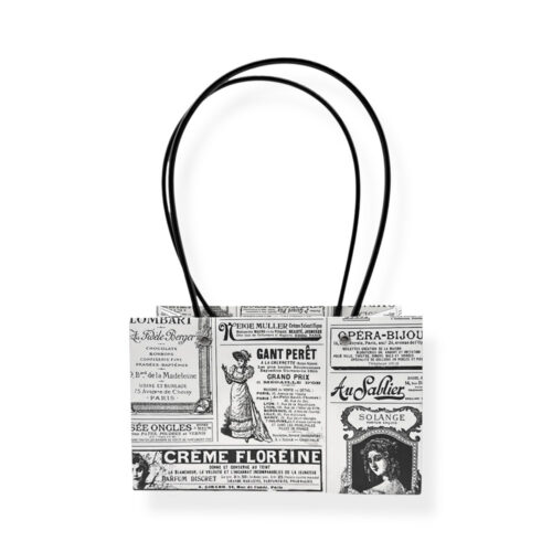 Punga de cadou model ziar 13 x 22 x 10 cm (front)