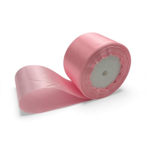 Rola Panglica Satinata Banda Satin Lata Culoare Roz A004