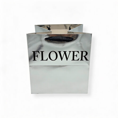 Alternative view of Punga Cadou Din Hartie Argintiu Metalizat (28 x 28 x 28 cm)