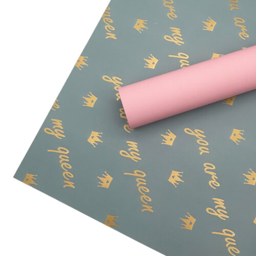 Set 20 Coli Ambalaj Celofan Amarni Crown 58 x 58 cm Ice Blue Pink