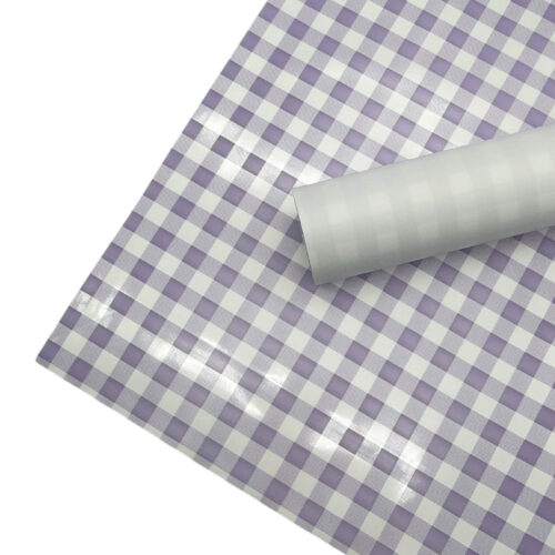 Set 20 Coli Ambalaj Celofan Colorful Plaid Paper 58 x 58 cm Cream Purple