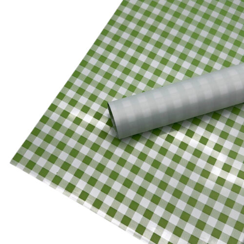 Set 20 Coli Ambalaj Celofan Colorful Plaid Paper 58 x 58 cm Lemon Green