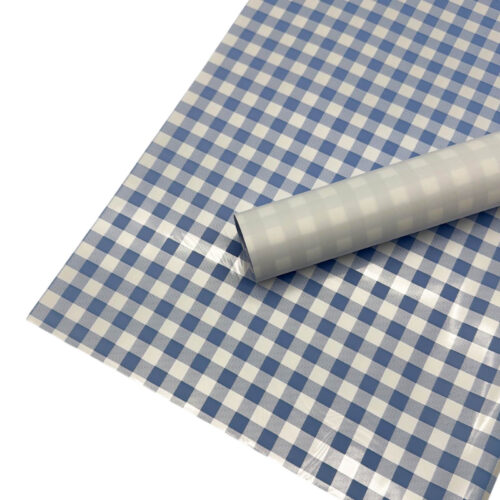 Set 20 Coli Ambalaj Celofan Colorful Plaid Paper 58 x 58 cm Light Water Blue