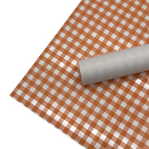 Set 20 Coli Ambalaj Celofan Colorful Plaid Paper 58 x 58 cm Orange Red