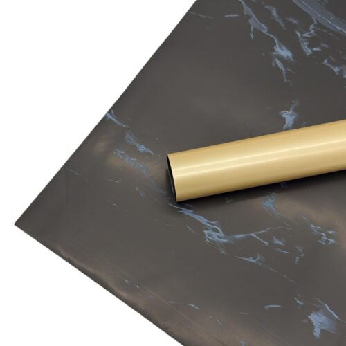 Set 20 Coli Ambalaj Celofan Golden Stone Paper 58 cm Black