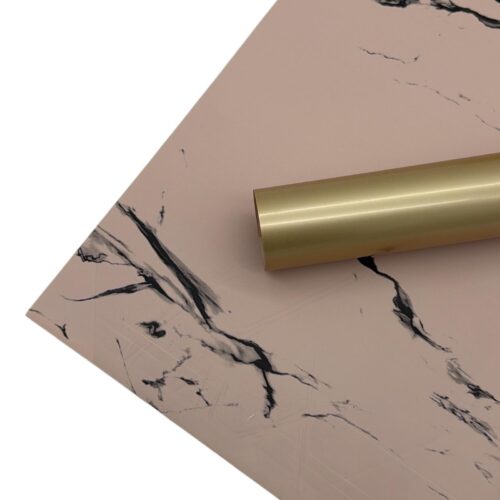 Set 20 Coli Ambalaj Celofan Golden Stone Paper 58 cm Lotus Pink