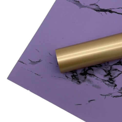 Set 20 Coli Ambalaj Celofan Golden Stone Paper 58 cm Purple