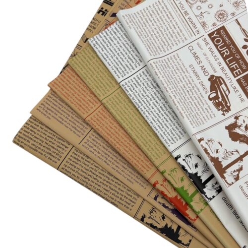 Set 20 Coli Ambalaj Celofan Love Newspaper 58 Cm