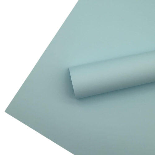 Hârtie celofan mată Sky Blue, 58 x 58 cm, pentru ambalaj coli.