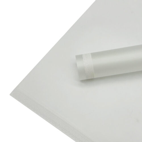 Set 20 Coli Celofan Lace Edge Foggy Paper 58×58 cm White Alb