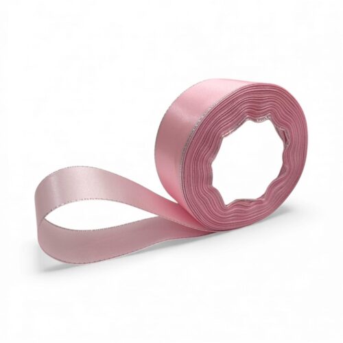 Set Role Panglica Satin Rola Satinata Silver Edge Roz A004