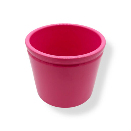 Vas Ceramic Decorativ Rotund Roz 13 x 11.5 cm