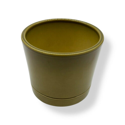 Vas Ceramic Decorativ Rotund Verde