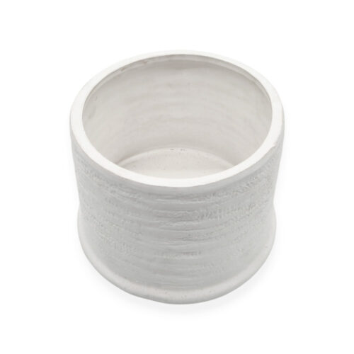 Alternative view of Vas Ceramic Decorativ Rustic Alb (Ø 15 cm / H 12 cm)