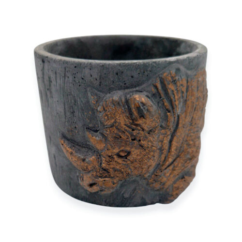 Vas Ceramic Huis Cu Model Animale Rinocer