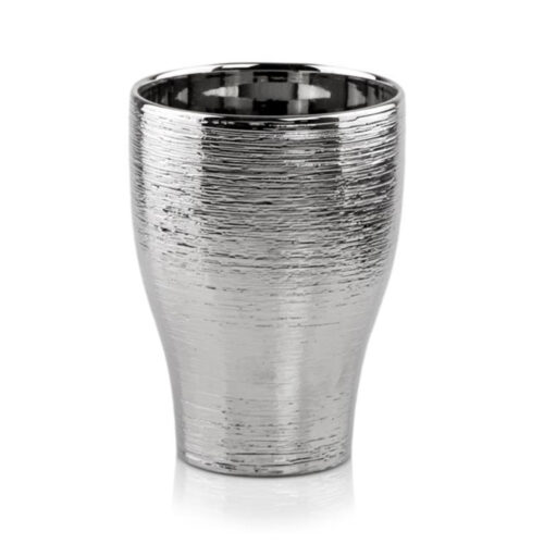 Vas Ceramic Orhidee Moon Argintiu (Ø14 cm H18 cm) Glamour