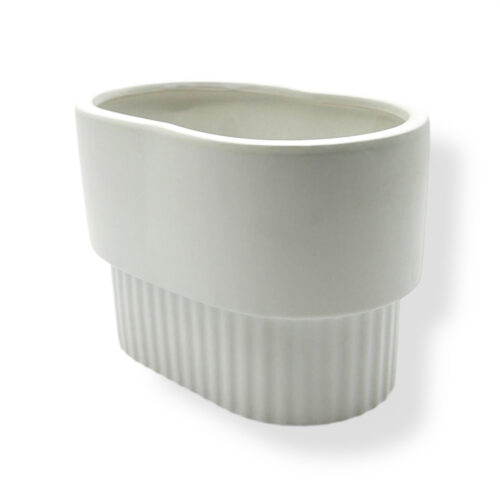 Vas Ceramic Oval Alb QUE154