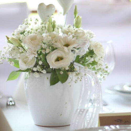 Alternative view of Vas Ceramic Polnix Barcelona Alb (Ø15 cm / H14 cm)