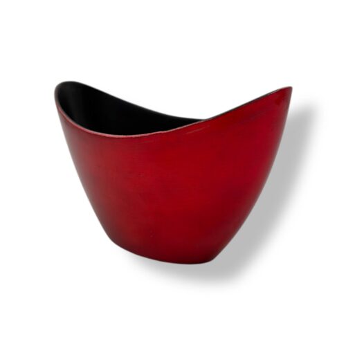 Vas Decorativ Din Plastic Tip Barcuta Rosu