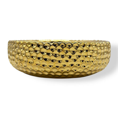 Vas ceramic decorativ auriu profil QUE 1215