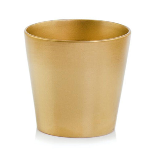 Vas ghiveci pentru orhidee ceramic Basic auriu 10 cm H8 cm