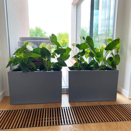 Alternative view of Vas Fibra de Sticlă Rectangular Grafit Mat (60-100 cm)