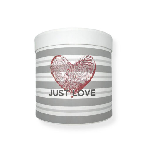 Cutie Flori Cilindrica Just Love din Carton Rigid cu Capac