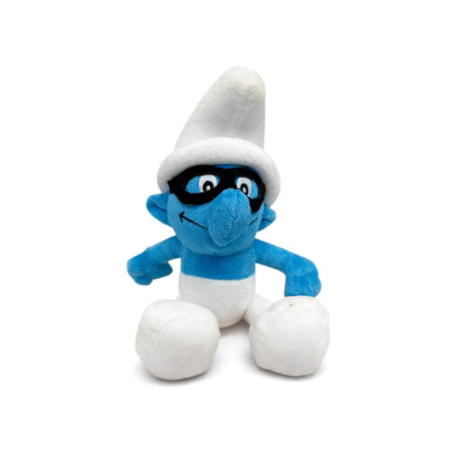 Jucarie de plus Strumf cu masca 17 cm - Strumf de plus pentru copii