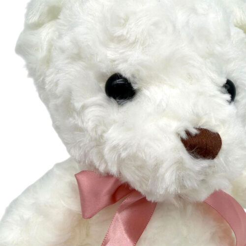 Alternative view of Jucarie plus urs alb cu fundita roz 36 cm