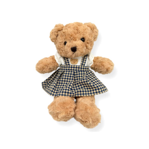 Jucarie plus urs fetita cu rochita albastra