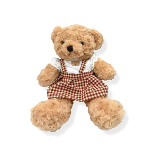 Jucarie plus urs fetita cu rochita roz