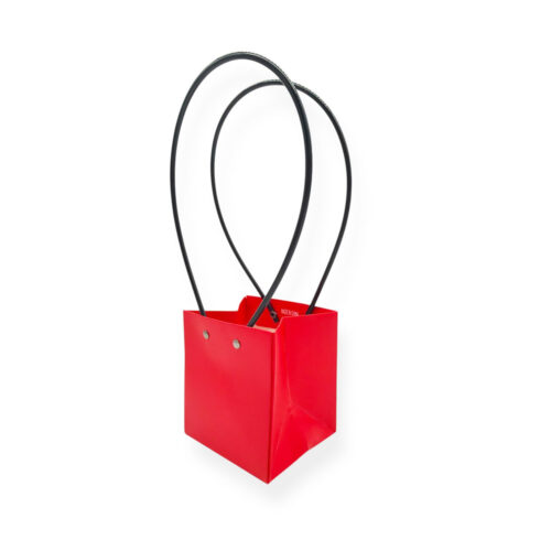 Punga de cadou rosie mica din hartie 2 dimensiuni