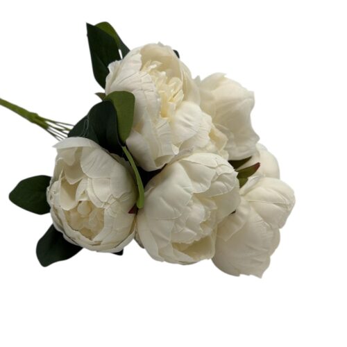 Alternative view of Buchet Bujori Floare Artificiala 9 Fire 45 cm