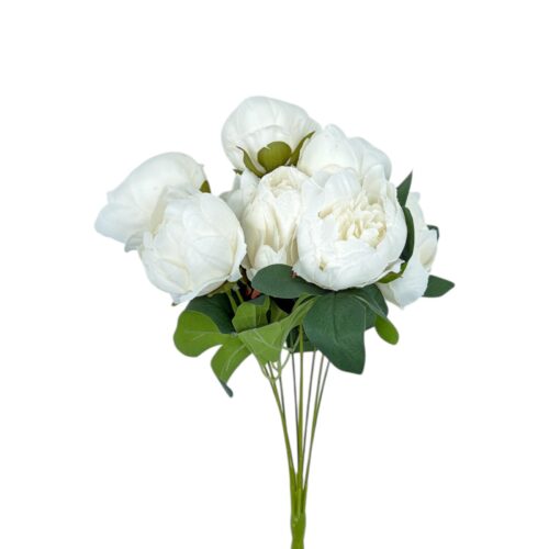 Buchet Bujori Floare Artificiala 9 Fire 45 cm